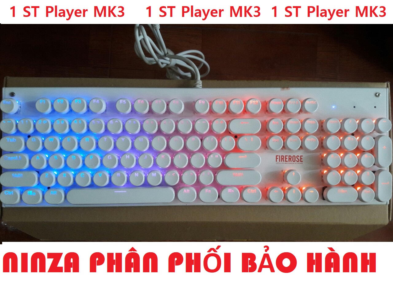 Bàn phím cơ 1STPLAYER DK3 blue switch trắng