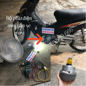 Củ Phát Điện Mini Gắn Xe Máy 100% Lõi Đồng