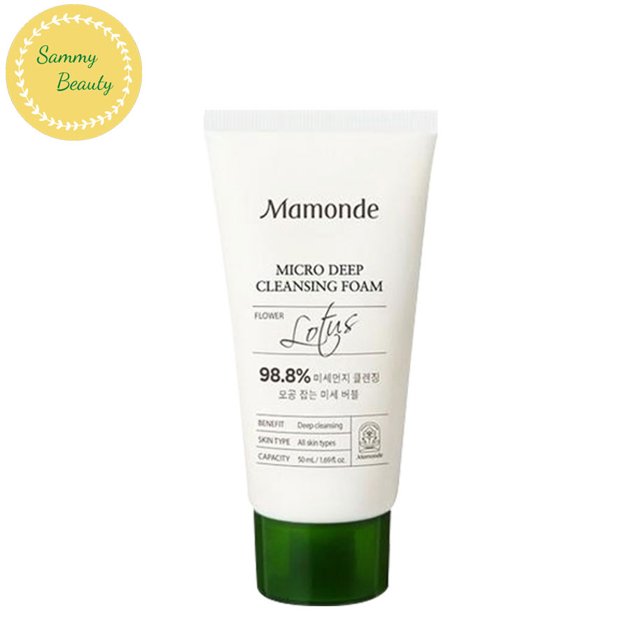 (CHÍNH HÃNG) Sữa Rửa Mặt MAMONDE MICRO DEEP CLEANSING FOAM 50ML/CHAI