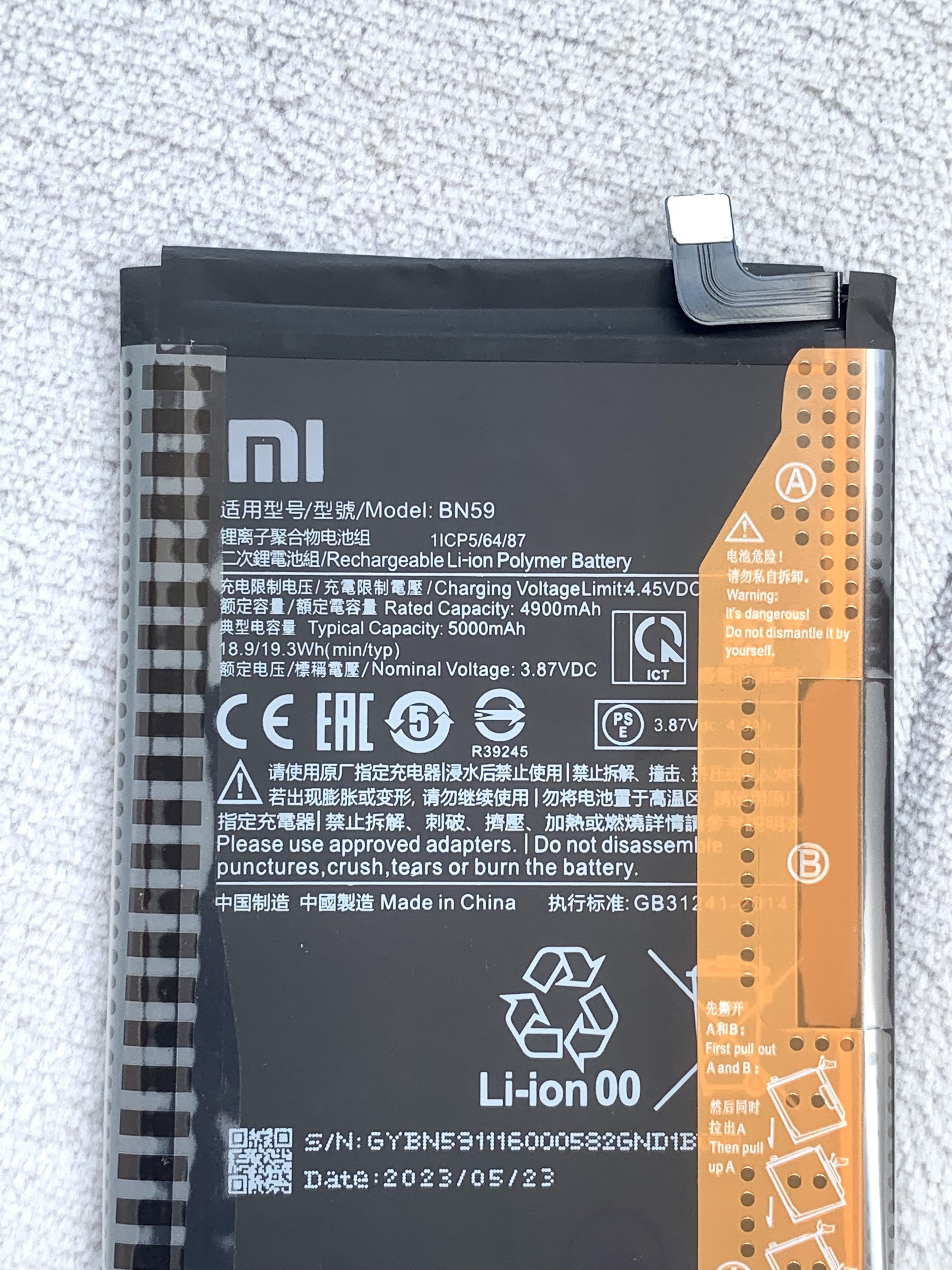 Pin điện thoại Xiaomi Redmi Note 10 / Note 10S (BN59) mới
