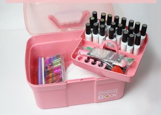 Cốp nhựa đựng đồ nail và mỹ phẩm