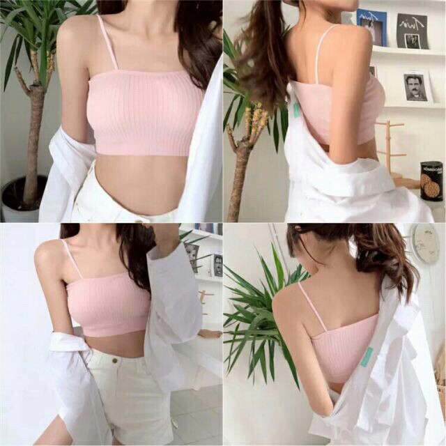 ÁO BRA 2 DÂY LỬNG thun gân dạng ống