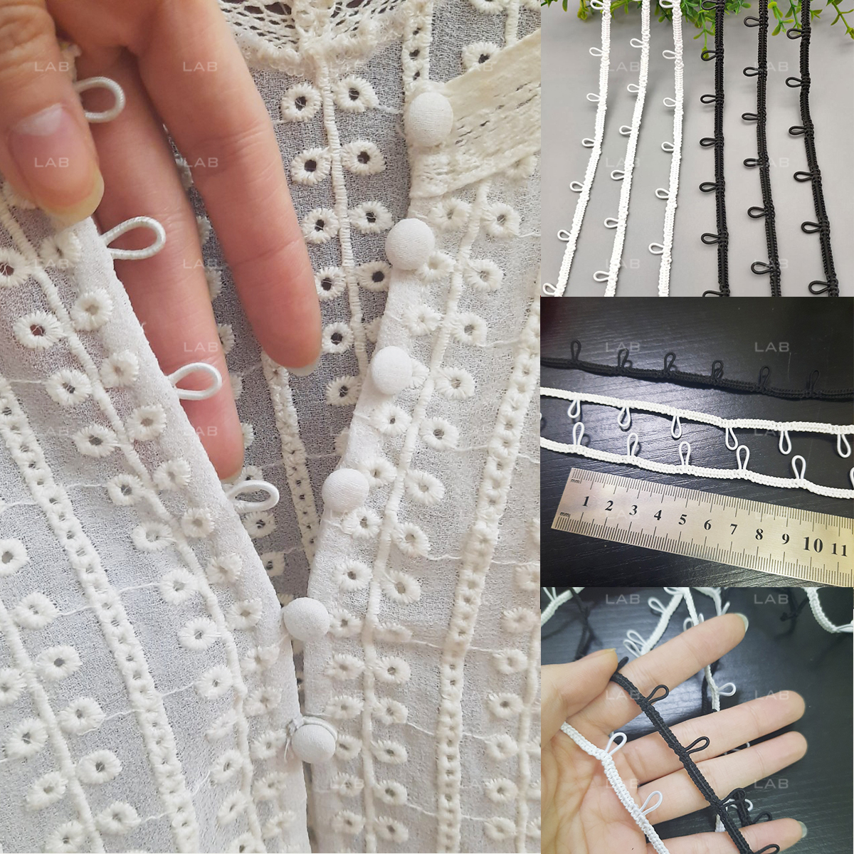 Dây cúc đan áo cưới, đầm dạ hội (m)