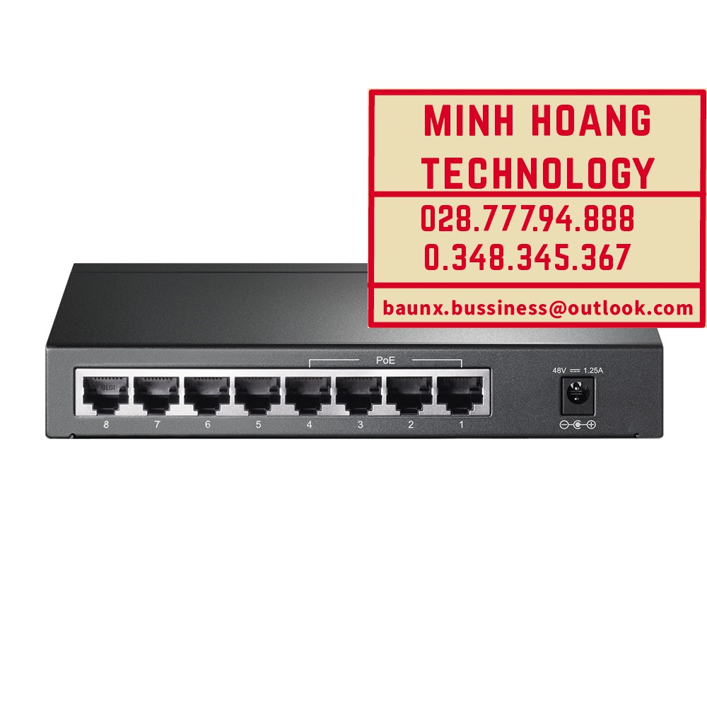[HCM]Switch Desktop 8 cổng Gigabit với 4 cổng PoE TL-SG1008P
