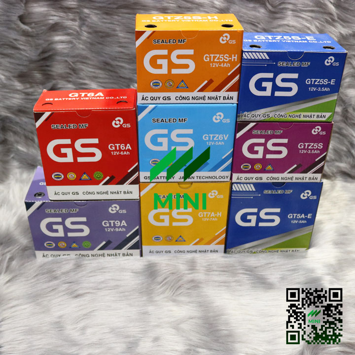 Bình ắc quy khô GS MF GTZ6V (12V-5Ah)