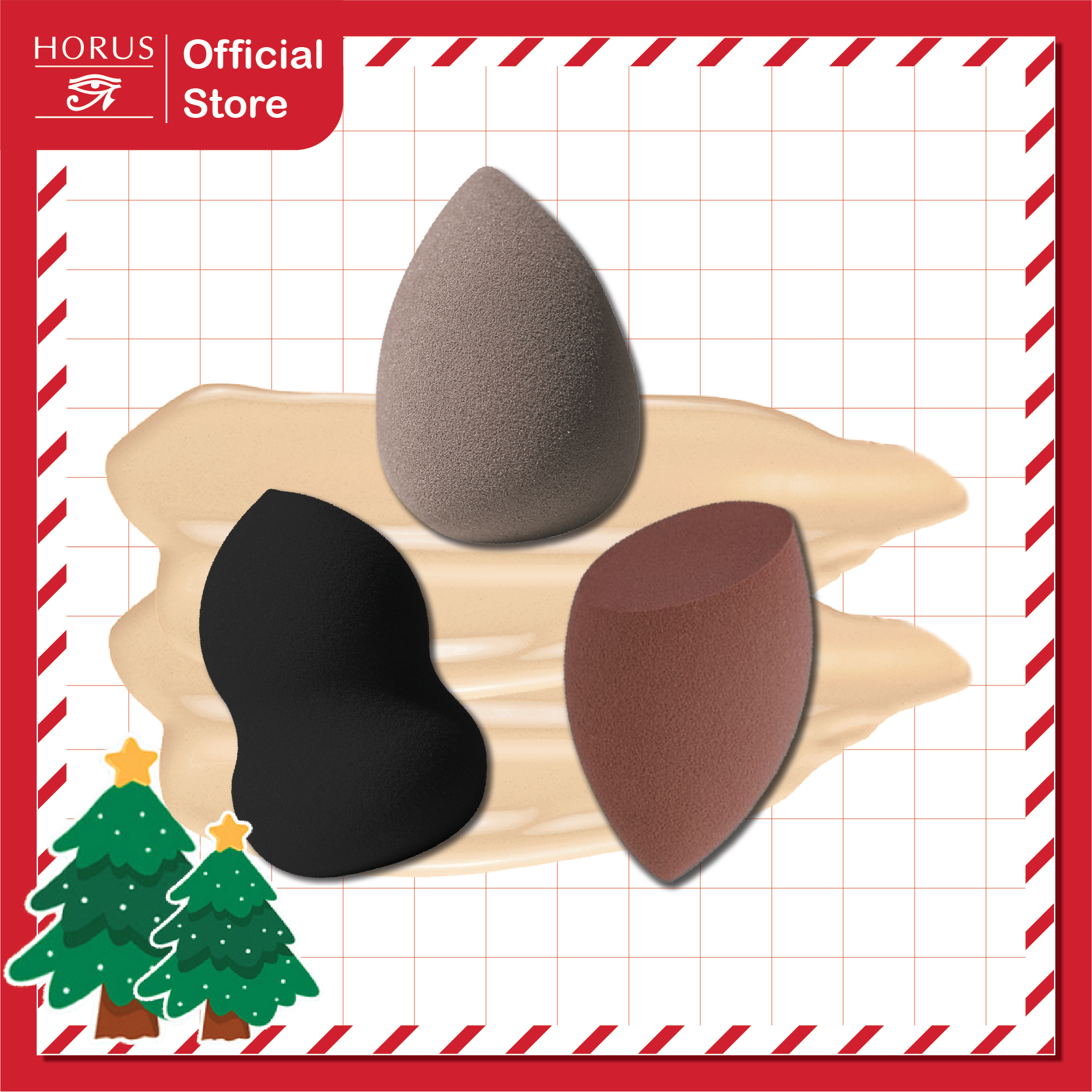 Horus Mút trang điểm Coffee Make Up Sponge