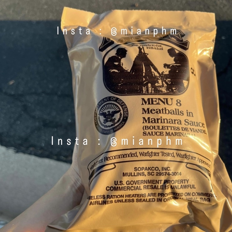 MRE Đồ ăn quân đội Mỹ ( Set A gồm Menu từ 1-12 )