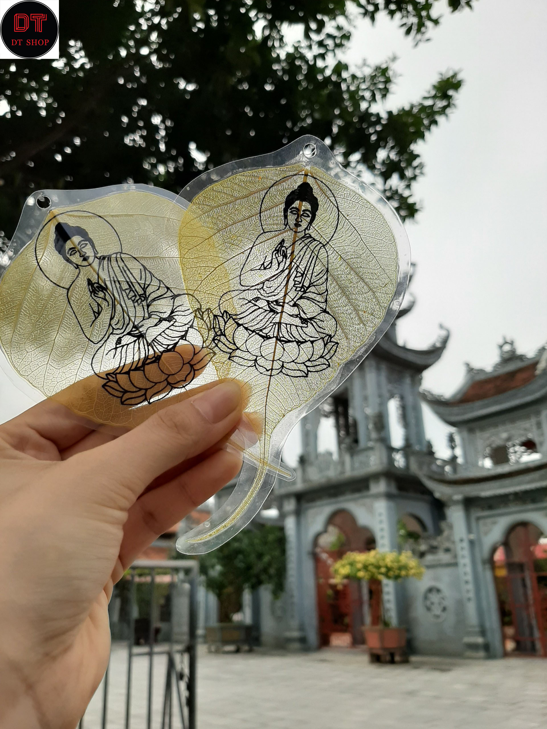 Lá bồ đề may mắn màu vàng size lá vừa