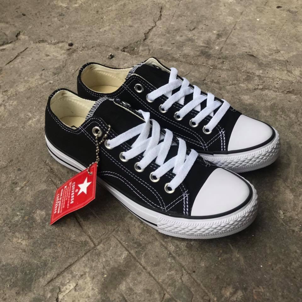 [FULL BOX] Giày Converse Thấp Cổ Màu Đen Nam Nữ Đủ Size