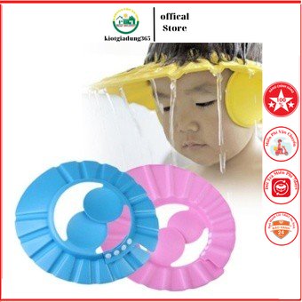 Mũ tắm có bịt tai cho bé