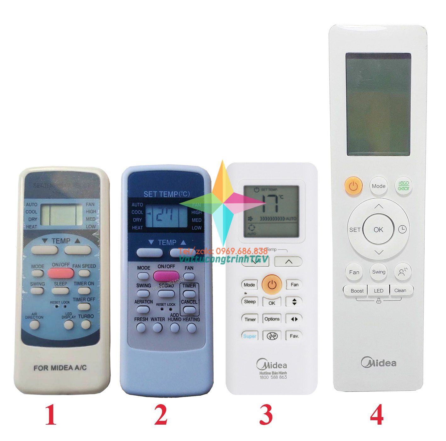 Điều khiển điều hòa MIDEA
