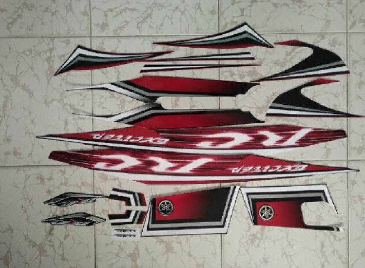 Bộ tem yamaha exciter 135 2010 đỏ đen