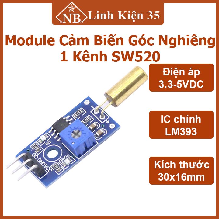 Module cảm biến góc nghiêng 1 kênh SW520