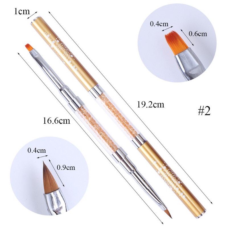 Cọ đắp hoa - Cọ bản 2 đầu 2in1