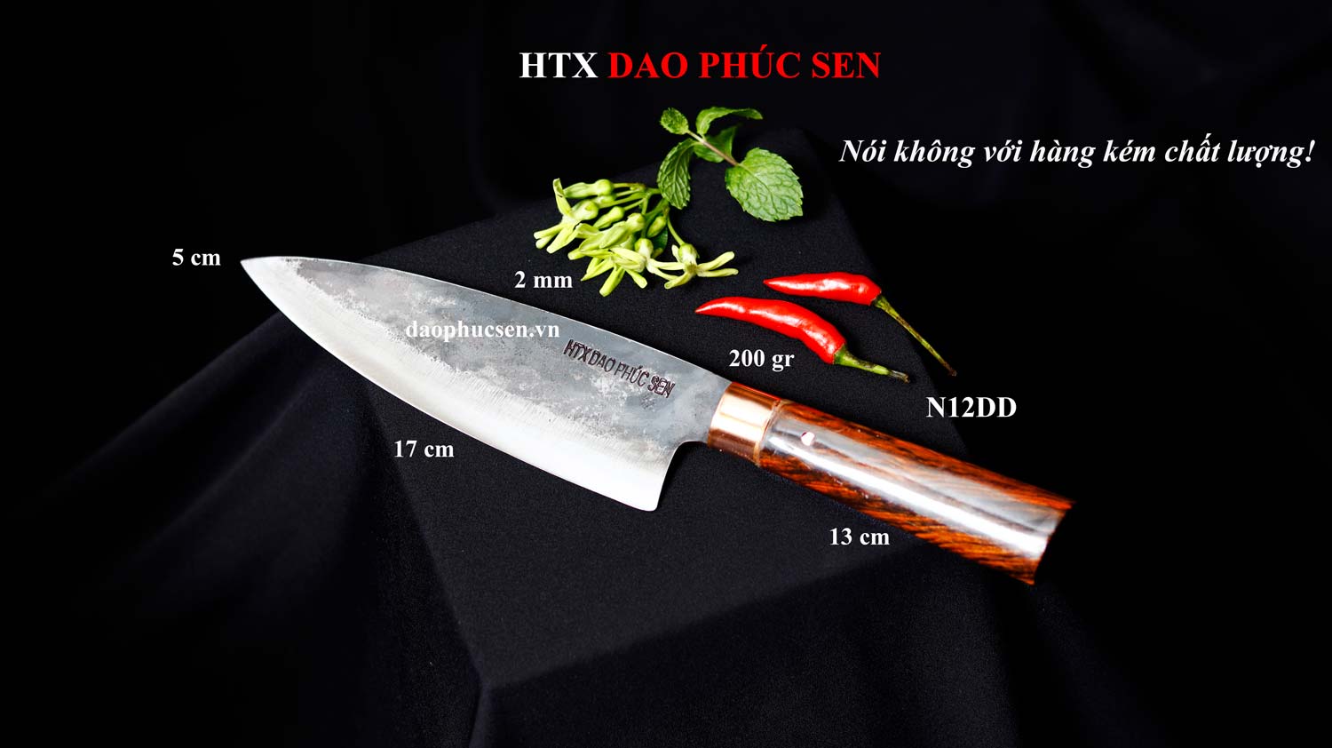 Hand-Forged Deba Knife N12Dd