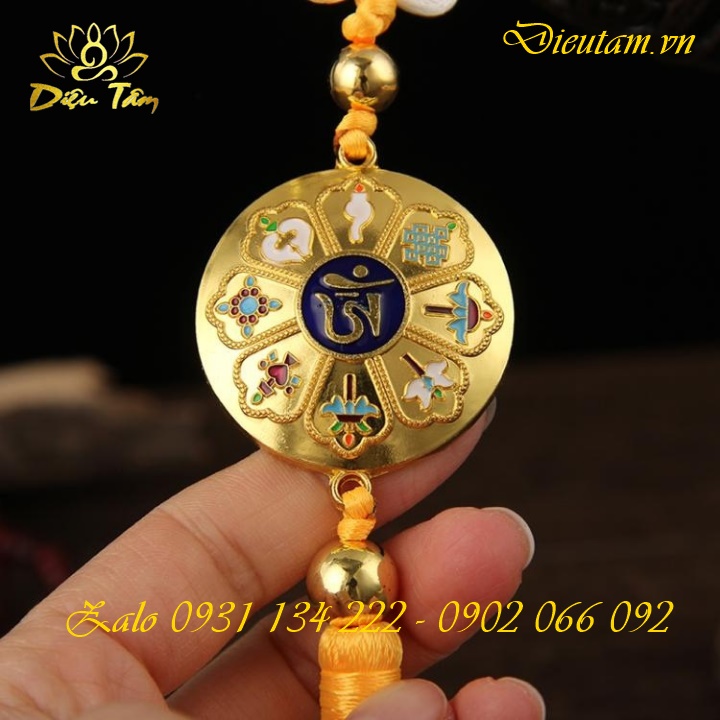 Dây treo ô tô bát bảo cát tường phong thủy