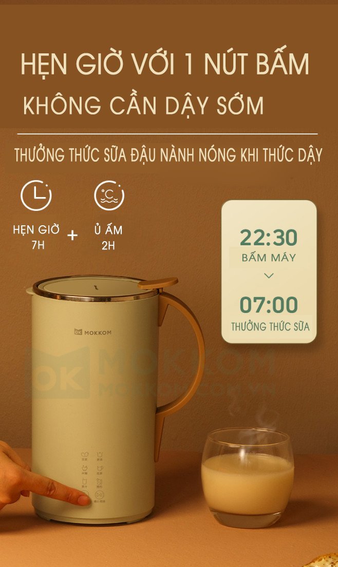 Máy Làm Sữa Hạt Mokkom 600ml