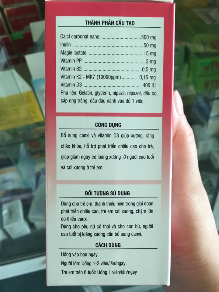 CALCINANO K2 PLUS - BỔ SUNG CALCI CHẮC KHỎE XƯƠNG