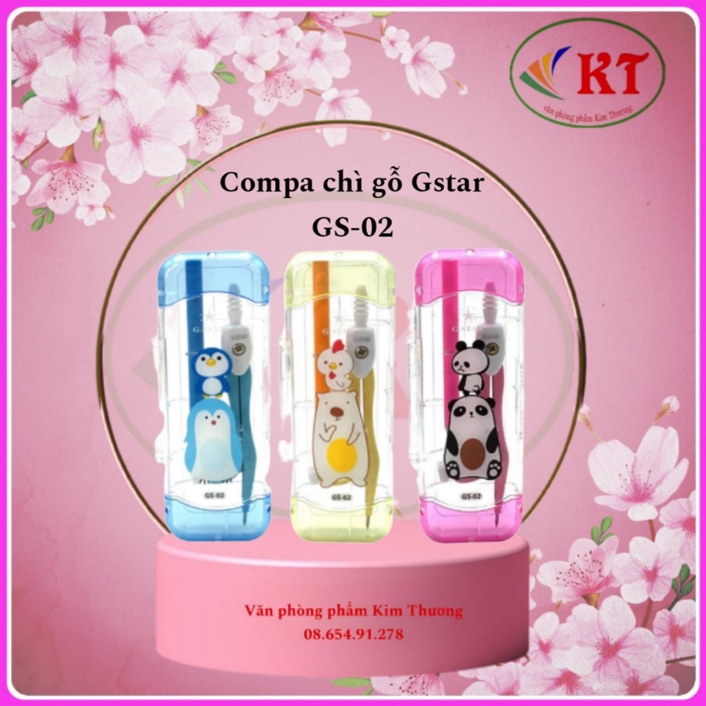 compa chì gỗ Gstar (GS-02) xanh,hồng,vàng