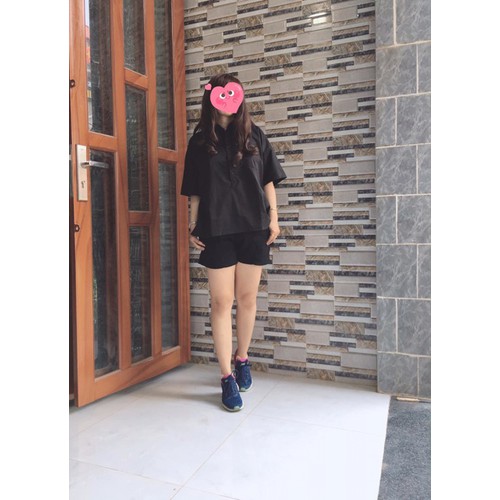 Áo sơ mi oversize tay ngắn