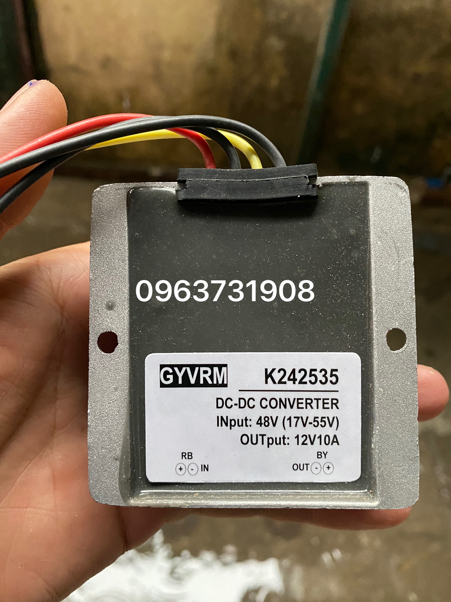 Cục nguồn chuyển điện 48V xuống điện 12V 10A chống mưa