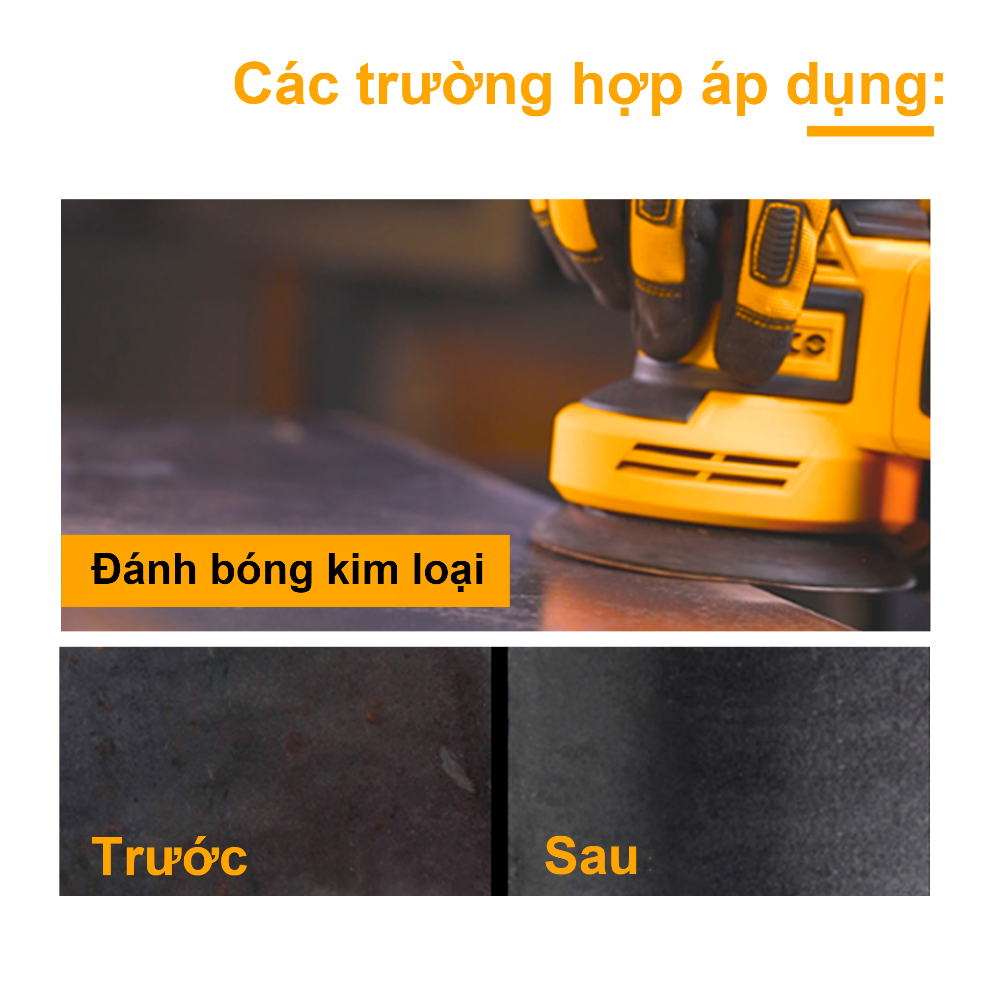 Máy chà nhám tròn dùng pin Lithium 20V INGCO CROSLI2001 (không kèm pin và sạc)