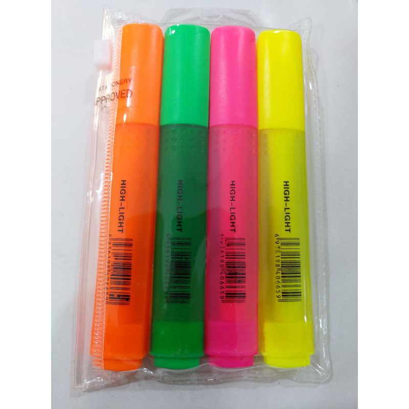 Set Bút Dạ Quang 4 Cây (4 Màu)