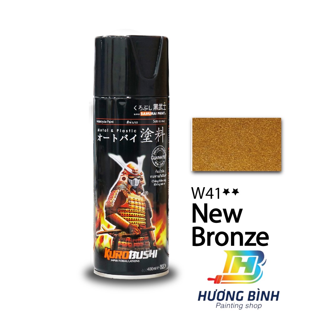 [COMBO] Sơn xịt Samurai màu Đồng - W41 với bóng K1K
