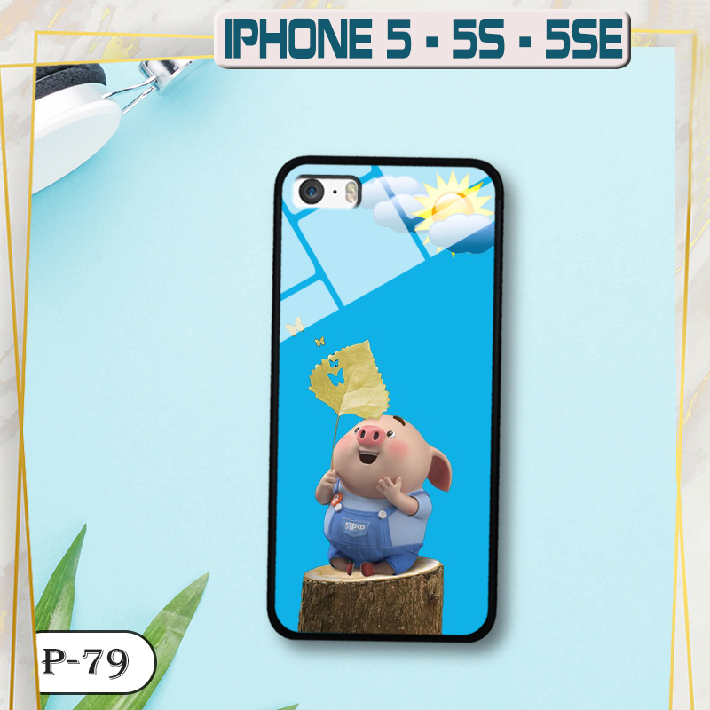 Ốp kính in hình cute IPHONE 5S
