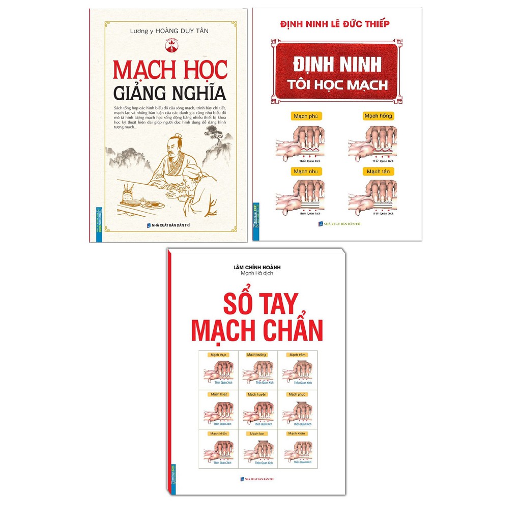Combo 3 cuốn Mạch học giảng nghĩa+Định Ninh Tôi Học Mạch+Sổ Tay Mạch Chẩn