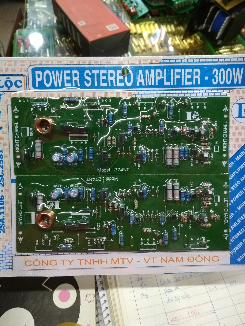 Mạch khuêch đại 4 sò 1 vế 300 W Lộc