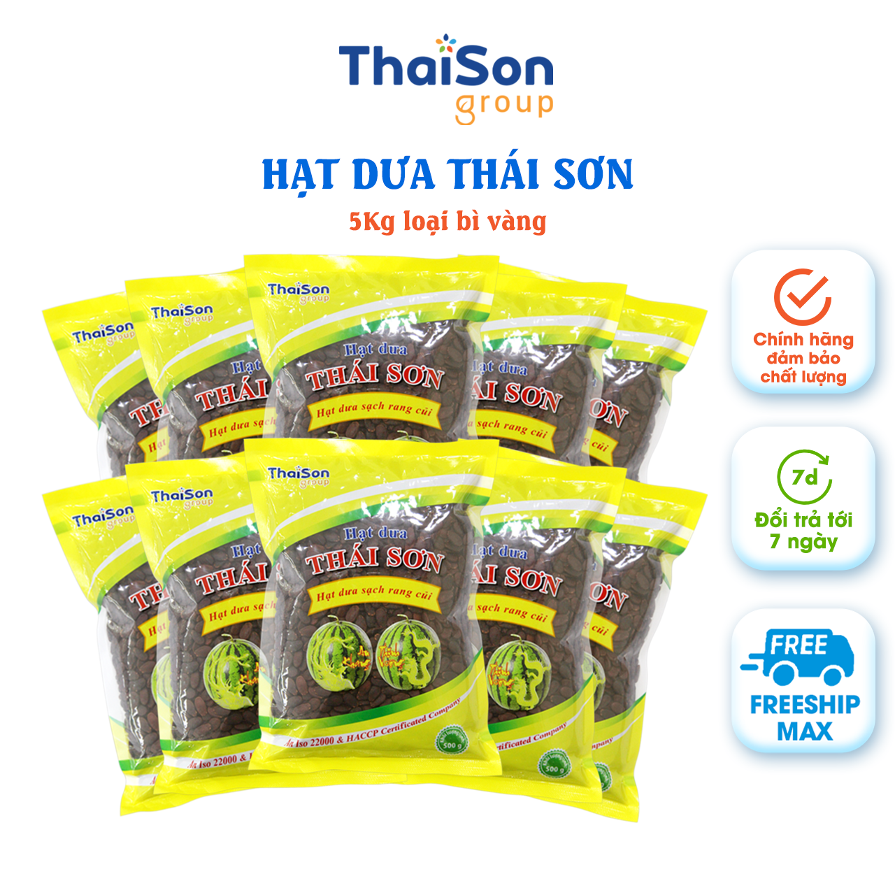 5KG HẠT DƯA THÁI SƠN LOẠI BÌ 500G HD5