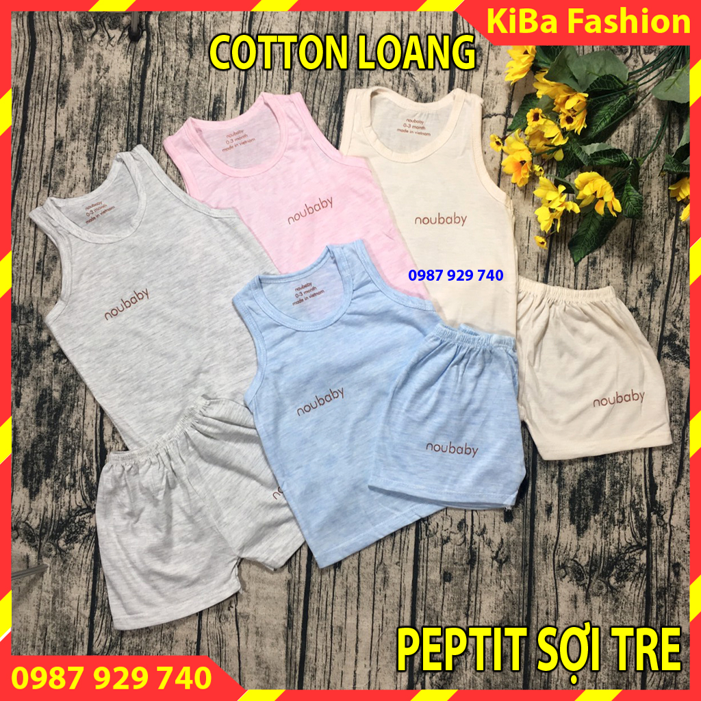 Combo 5 Bộ ba lỗ quần đùi Cotton loang chất mềm mịn nhẹ mát Hiệu NOUBABY cho bé trai/ gái 4-15kg - BBL- HH0180 / áo ba lỗ cho bé trai / áo ba lỗ cho bé gái / áo ba lỗ lưới cho bé trai / áo ba lỗ lưới / áo ba lỗ trẻ em / áo ba lỗ