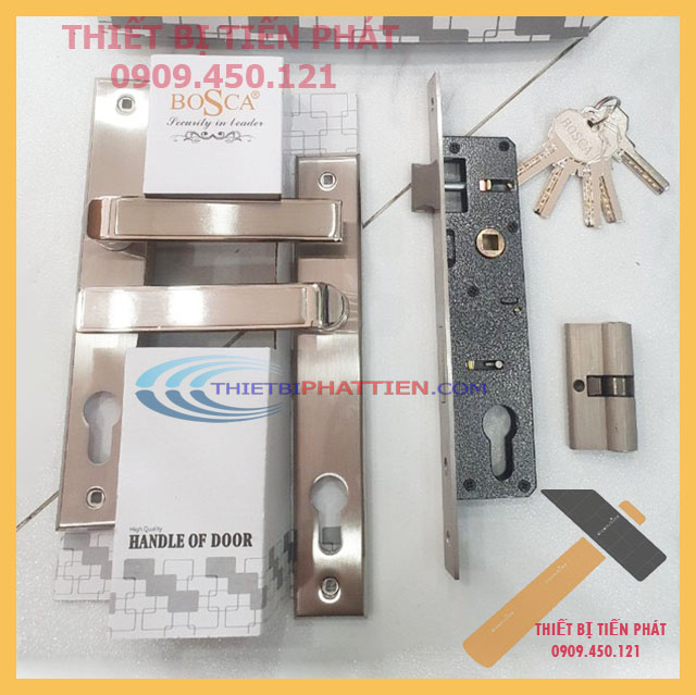 [HCM]Full Bộ Ổ Khóa Cửa Tay Gạt Bosca 407 Dùng Cho Đố Cửa Dày 30mm, Rộng 60mm Cao Cấp Chính Hãng