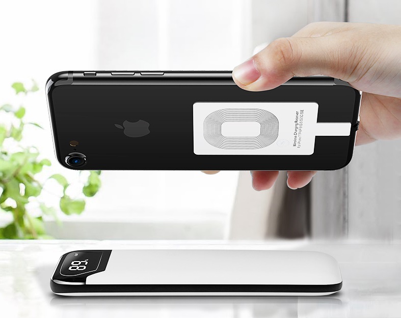 Miếng Dán Hỗ Trợ Sạc Không Dây Chuẩn Qi Đầu Android/Type-C/Lightning iPhone