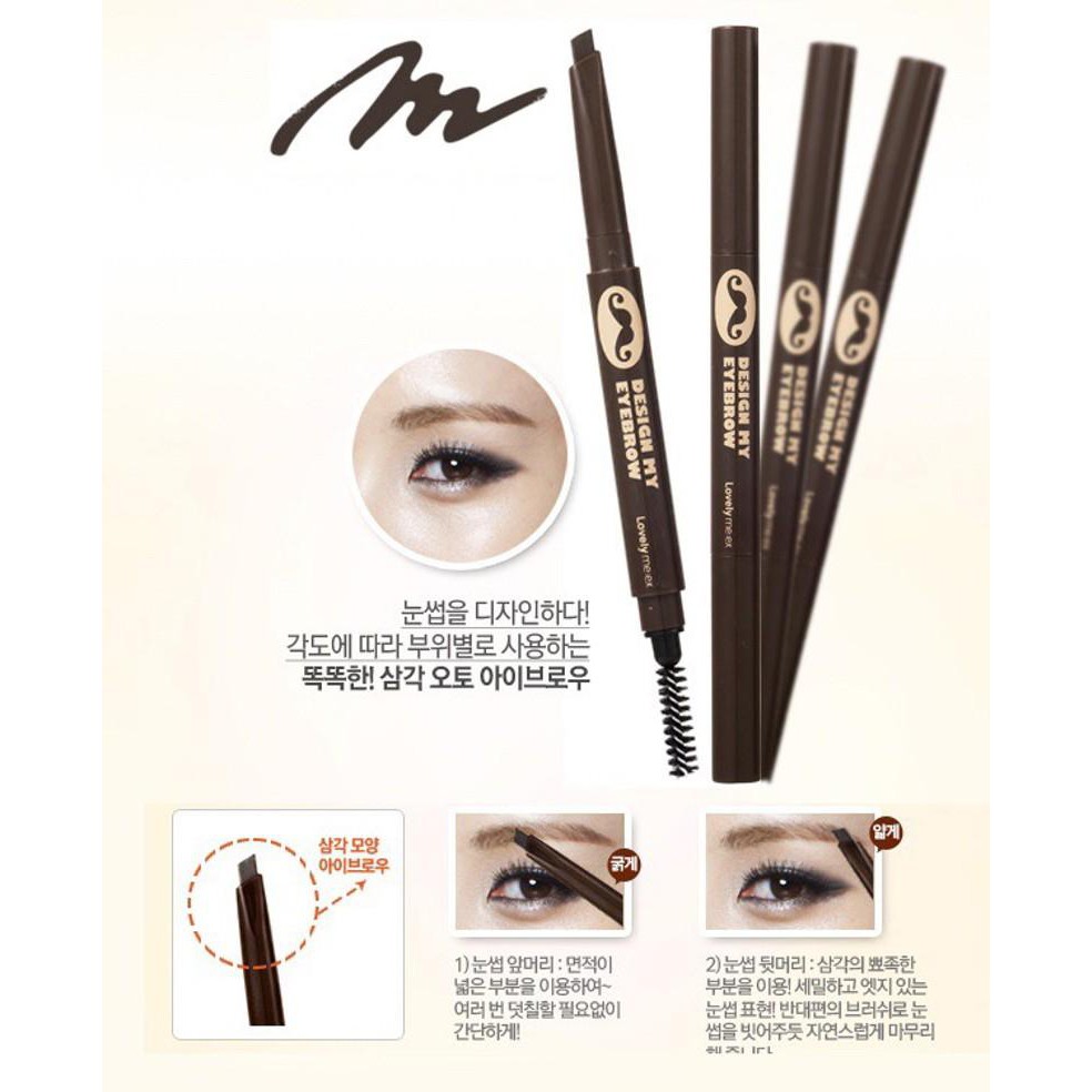 Combo 3 Chì Kẻ Lông Mày Râu 2 đầu (nâu đậm+nâu nhạt+nâu đen)