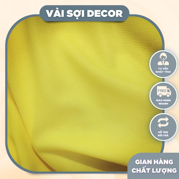 Vải màu vàng ( khổ vải 1,6m )