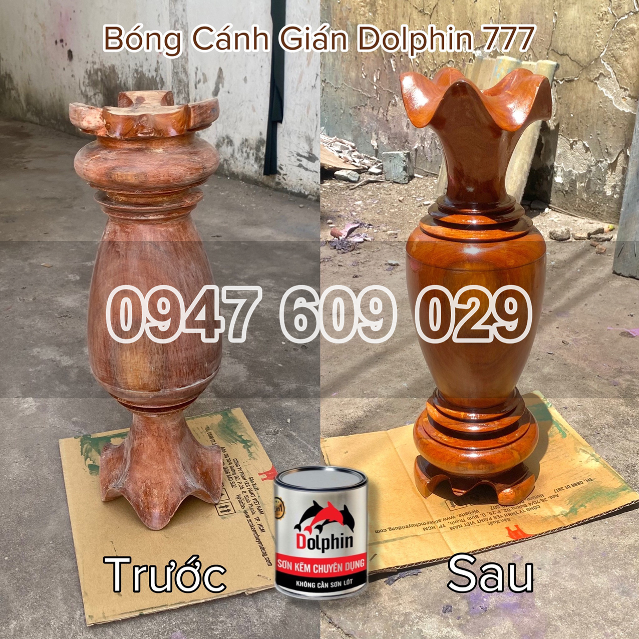 Sơn kẽm Dolphin màu Bóng Cánh Gián 777 (BÁM DÍNH TỐT)