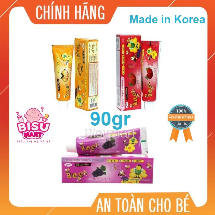 Kem Đánh Răng Trẻ Em Bee Hàn Quốc 90gr đủ mùi