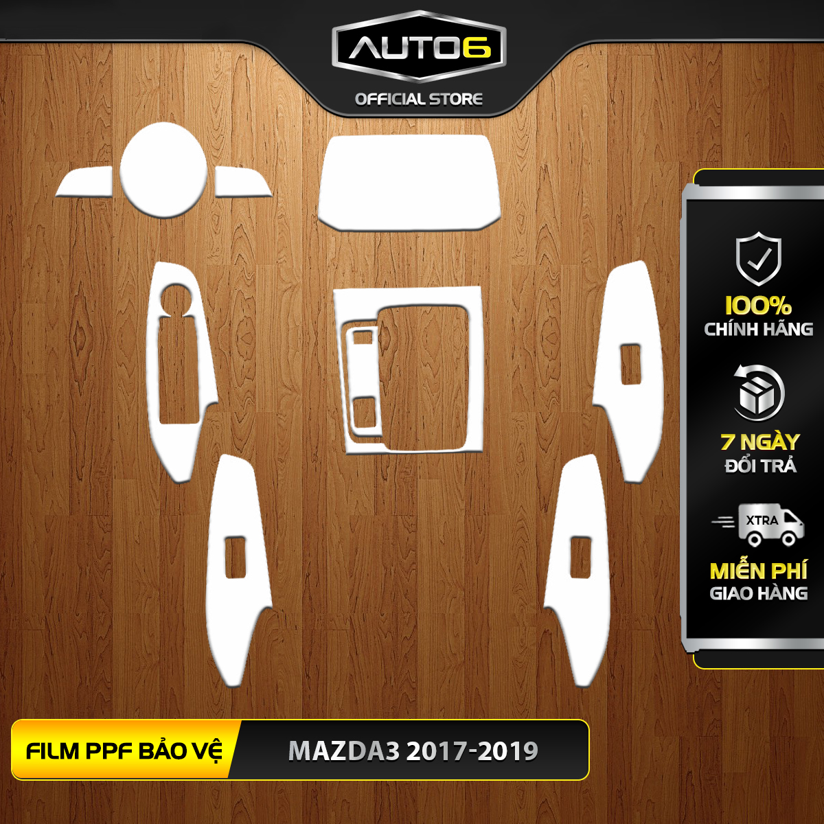 Mazda 3 [FL 2017-2019] -PPF film scratch-resistant car interior protective film, effectively dilute old scratches, retain new arrivals for your vehicle