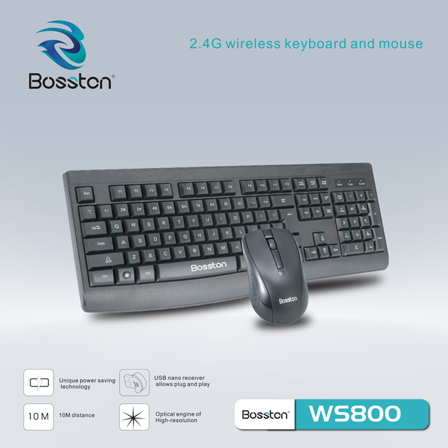 Bộ phím chuột không dây wireless Bosston WS800