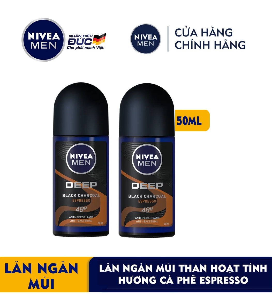 Bộ 2 lăn ngăn mùi nivea men deep