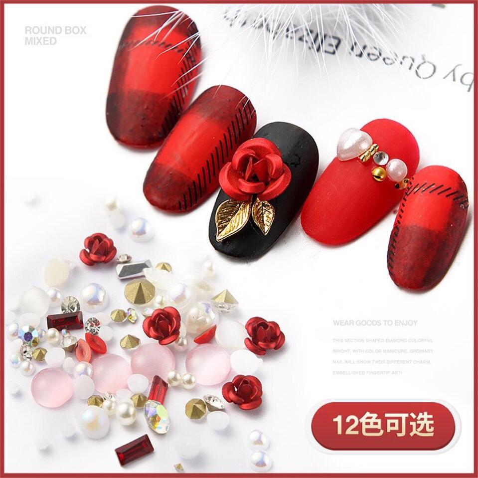 Hạt 3D lấp lánh đính móng nghệ thuật