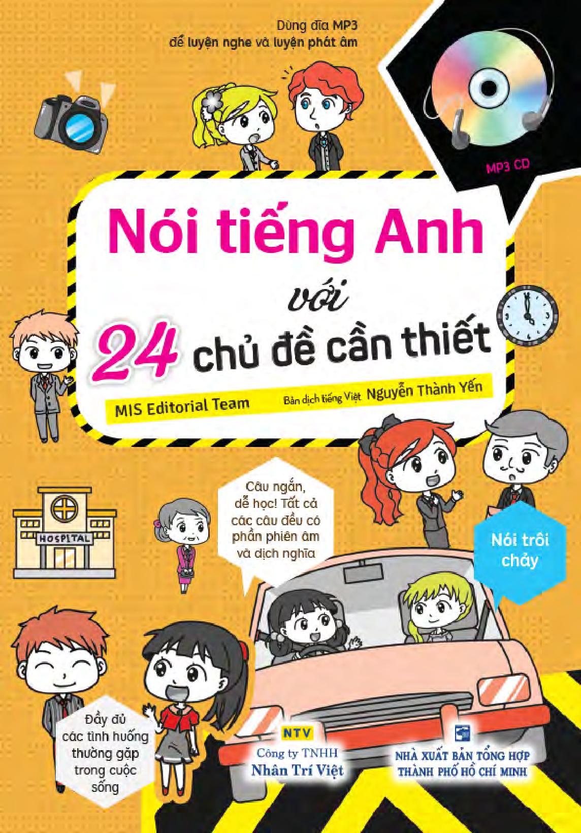 Fahasa - nói tiếng anh với 24 chủ đề cần thiết - kèm 1 đĩa mp3