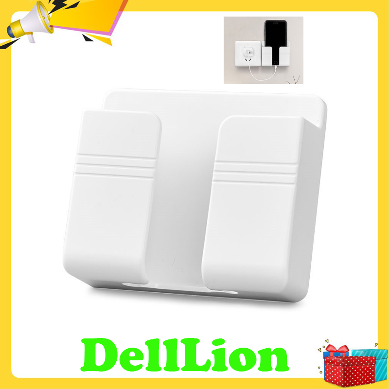 Gía Đỡ Kệ Dán Tường Để Điện Thoại, Remote - Giá Đỡ Sạc Điện Thoại Thông Minh Đa Năng Tiện Lợi - Có Miếng Dán Sẵn.