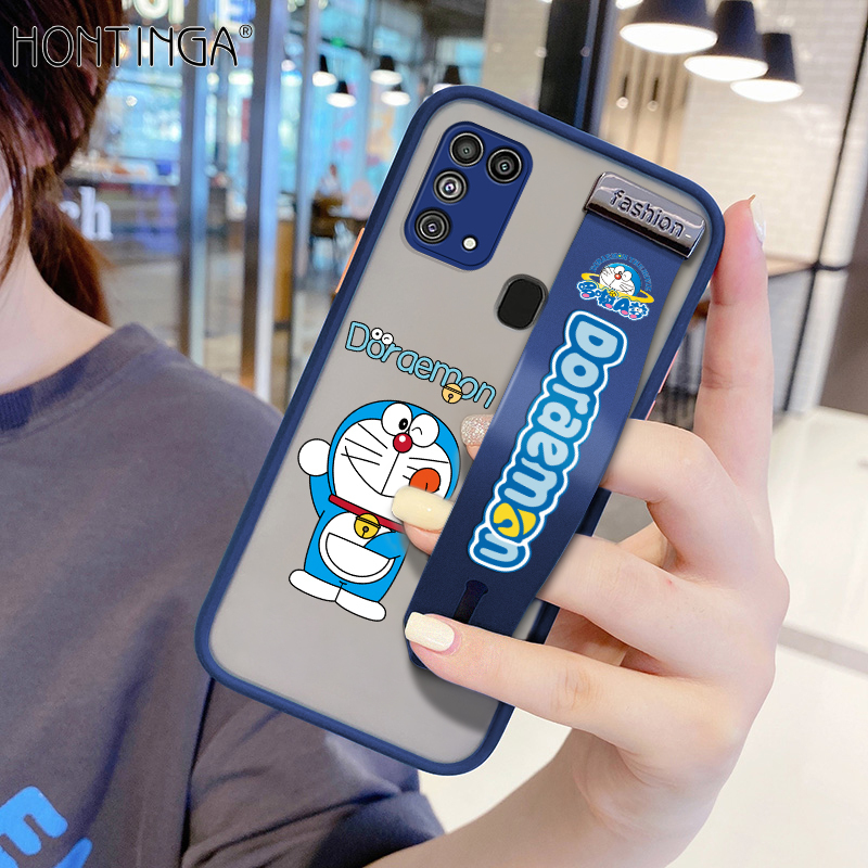 Hontinga Casing Case For Samsung Galaxy M31 Case Shockproof Cartoon Doraemon Phone Case Soft Edge Full Lens Protection Camera Protector Back Cover Casing Hard Case For Boys For Grils