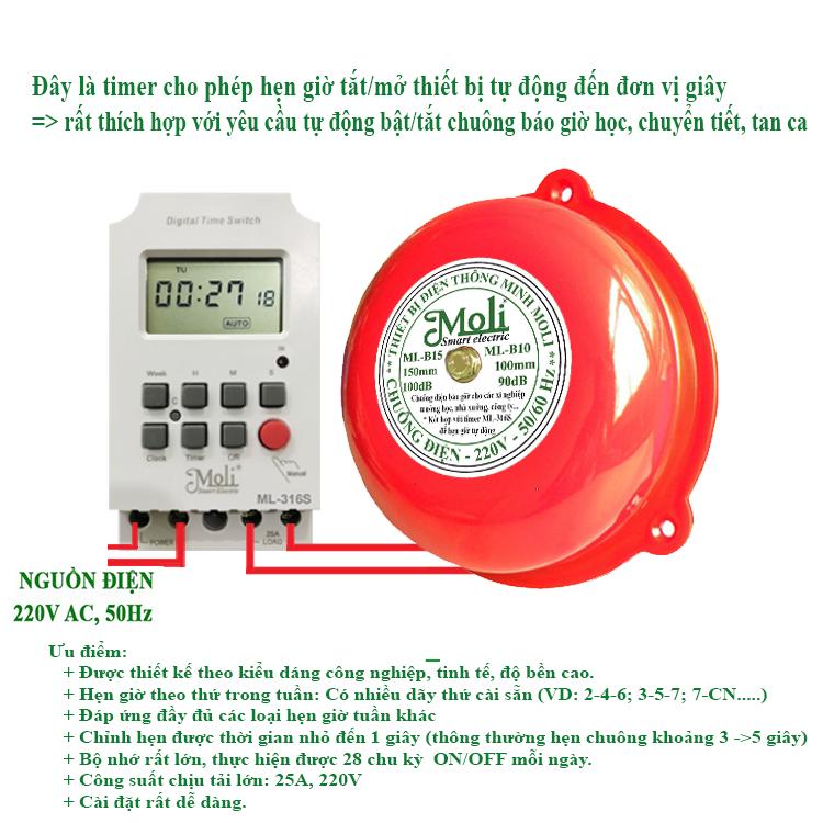 [HCM]BỘ CHUÔNG ĐIỆN HẸN GIỜ CHÍNH HÃNG - HẸN GIỜ XÍ NGHIỆP TRƯỜNG HỌC