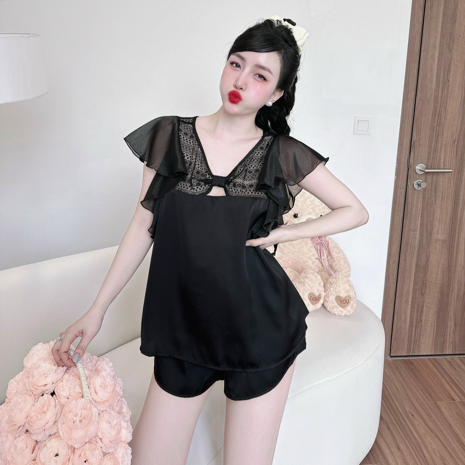 Đồ Ngủ Lụa Bigsize 50-100kg đồ bộ mặc nhà lụa latin mềm mát mặc hè cho nữ