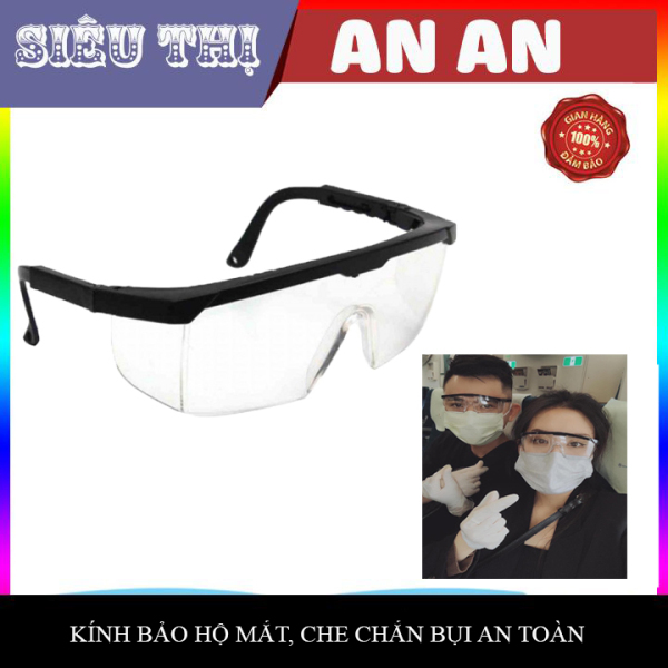 Giá bán Kính bảo hộ kính chống dịch DKT trắng gọng đen chắn gió bụi tia UV chống chói hàng Việt Nam sản xuất