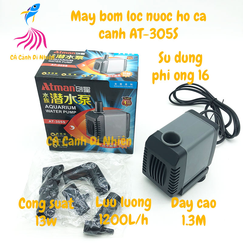 Máy bơm nước atman 13w at-305s lọc nước cho hồ cá cảnh